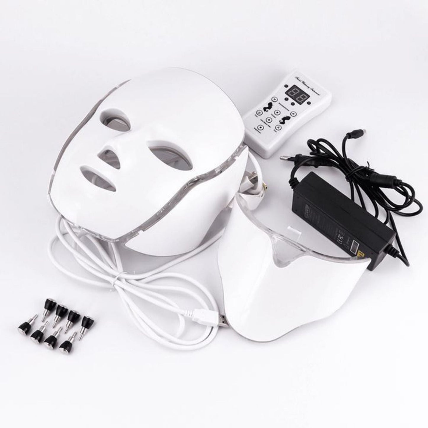 Masque de beauté LED 7 couleurs pour soin du visage