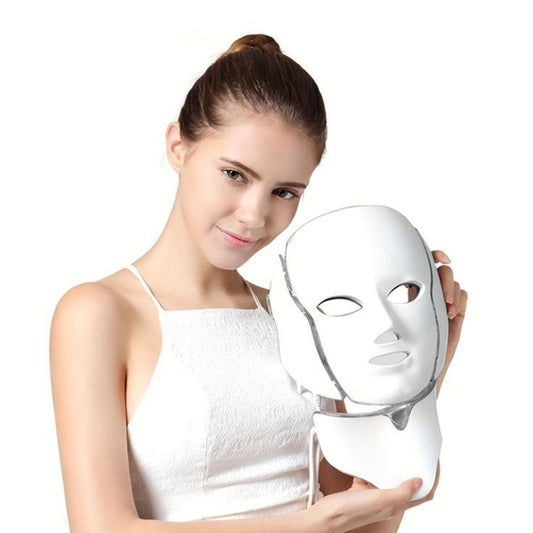 Masque de beauté LED 7 couleurs pour soin du visage