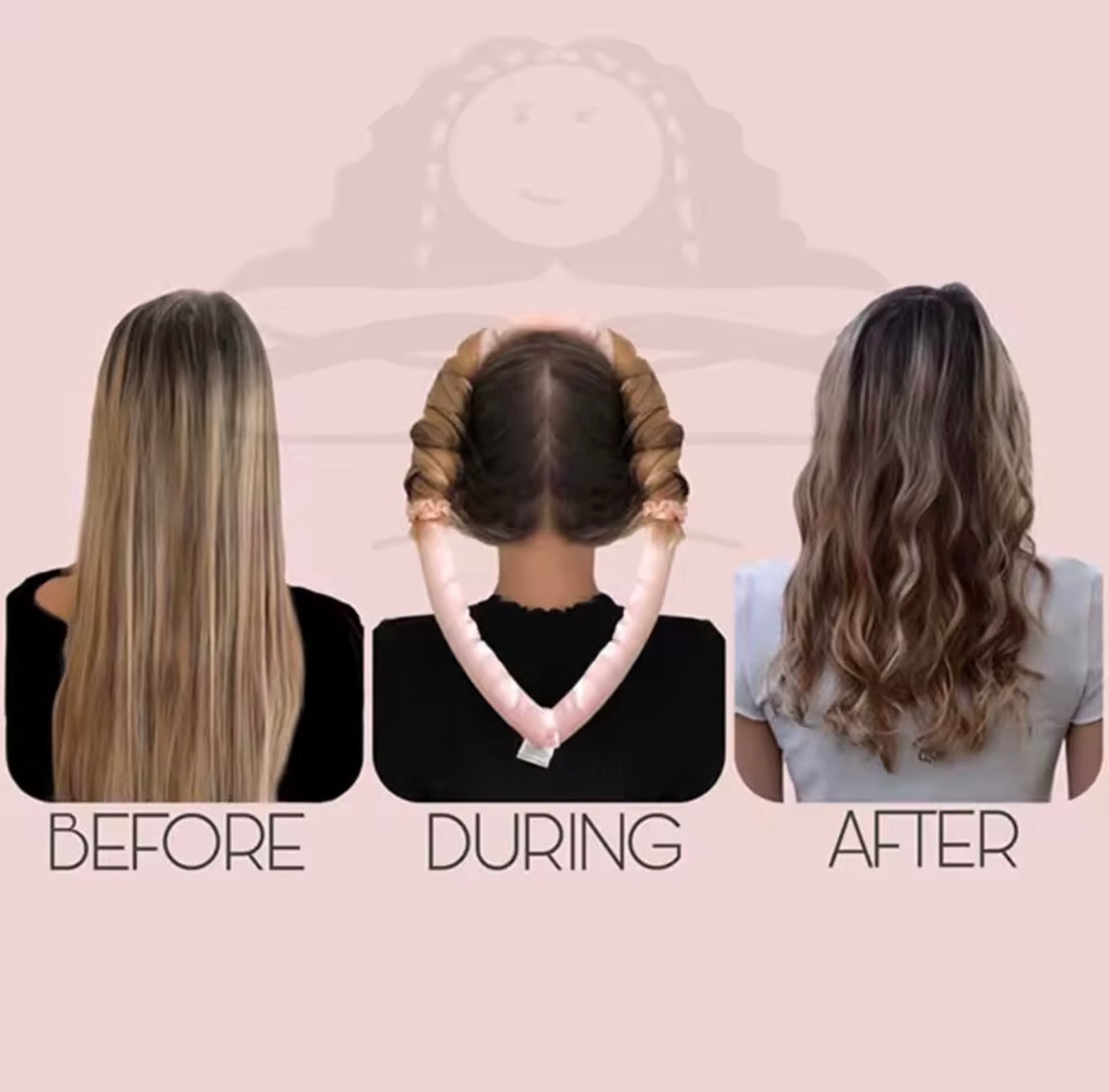 Bandeau à boucler sans chaleur pour cheveux bouclés